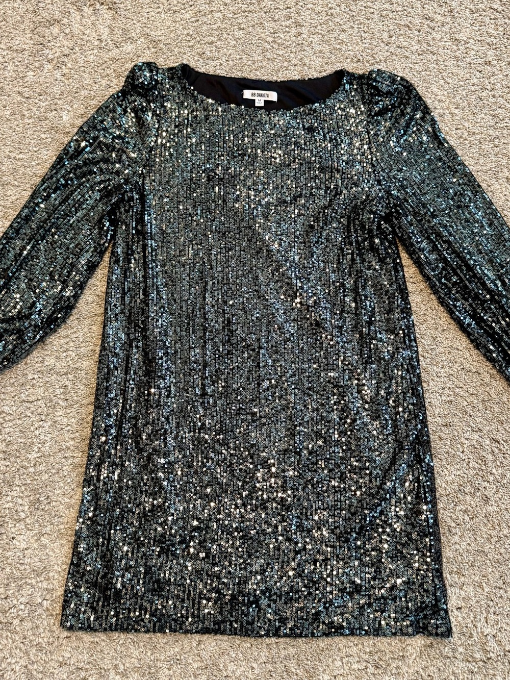 BB Dakota Black Sequin High-Low Women’s Dress